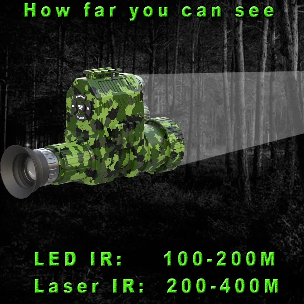 Megaorei NK007plus 200-400M أح - مراجعة Outdoor Hunting Digital Night Vision وسعره