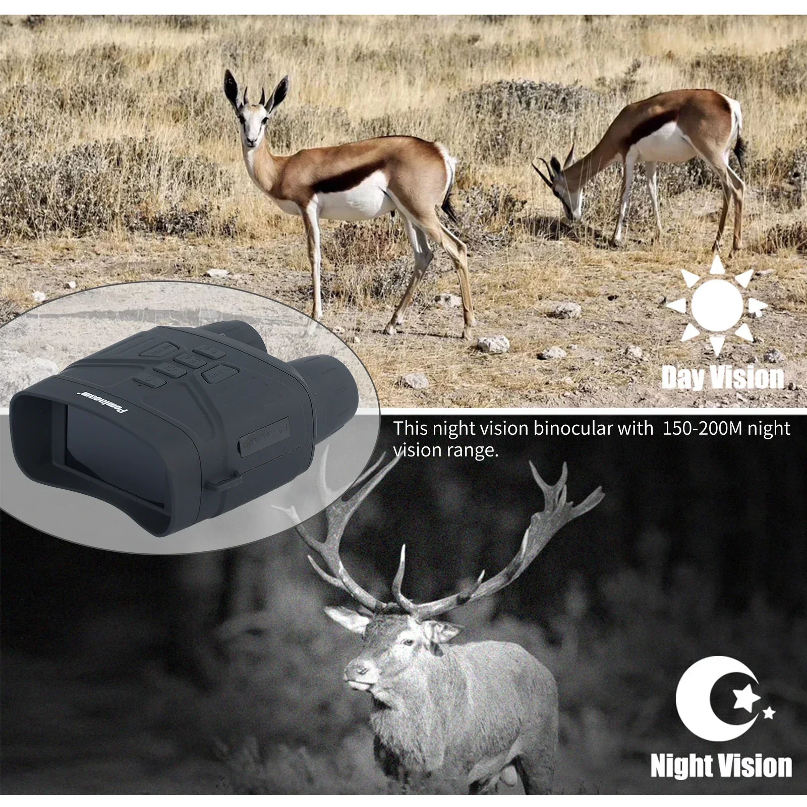12 ميجابيكسل الأشعة تحت الحمرا - مراجعة Outdoor Hunting Digital Night Vision وسعره