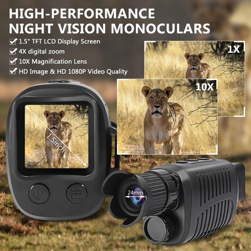 منظار أحادي العين رقمي للرؤية  - مراجعة Outdoor Hunting Digital Night Vision وسعره