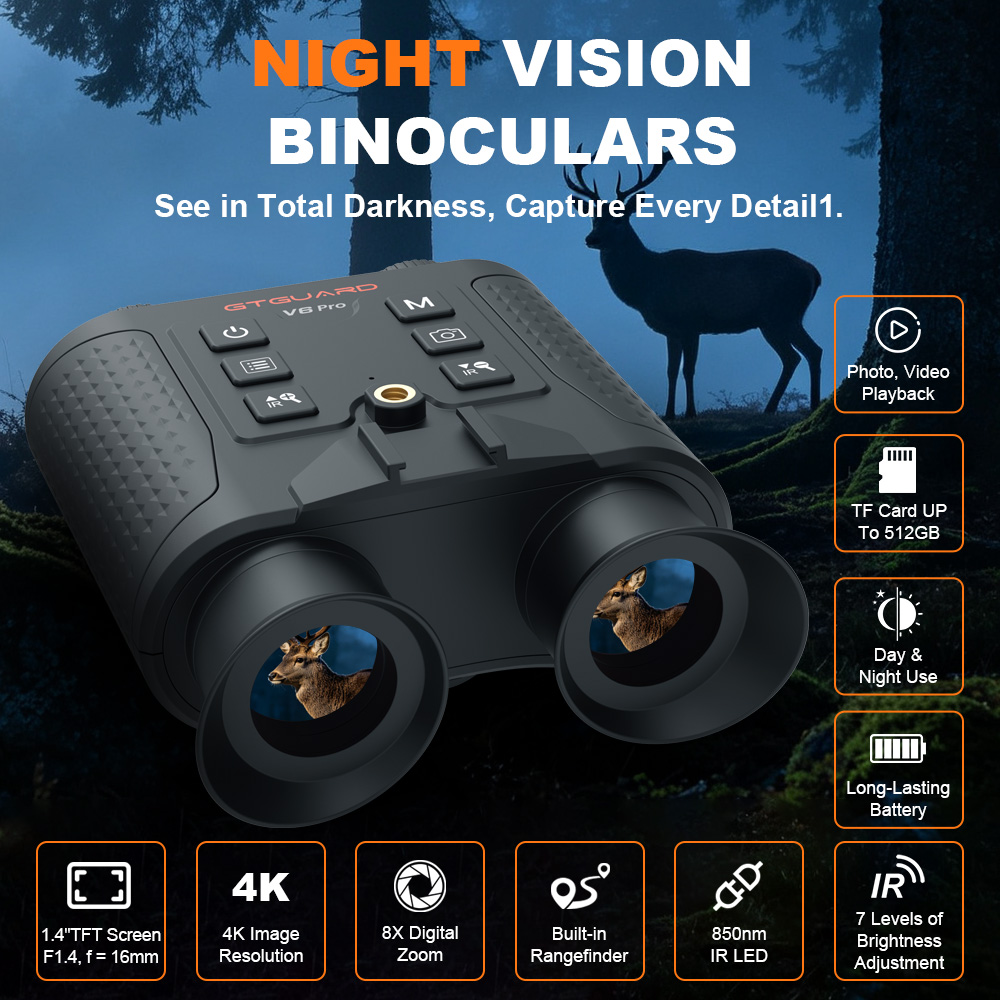 مناظير للرؤية الليلية بدقة 4K  - مراجعة Outdoor Hunting Digital Night Vision وسعره